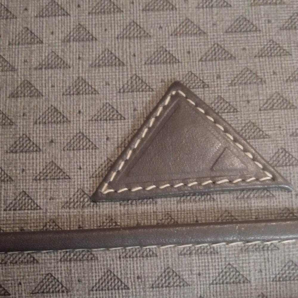 Vintage 1984 Liz Claiborne Brown Crossbody Bag with Geometric Pattern - Picture 6 of 10